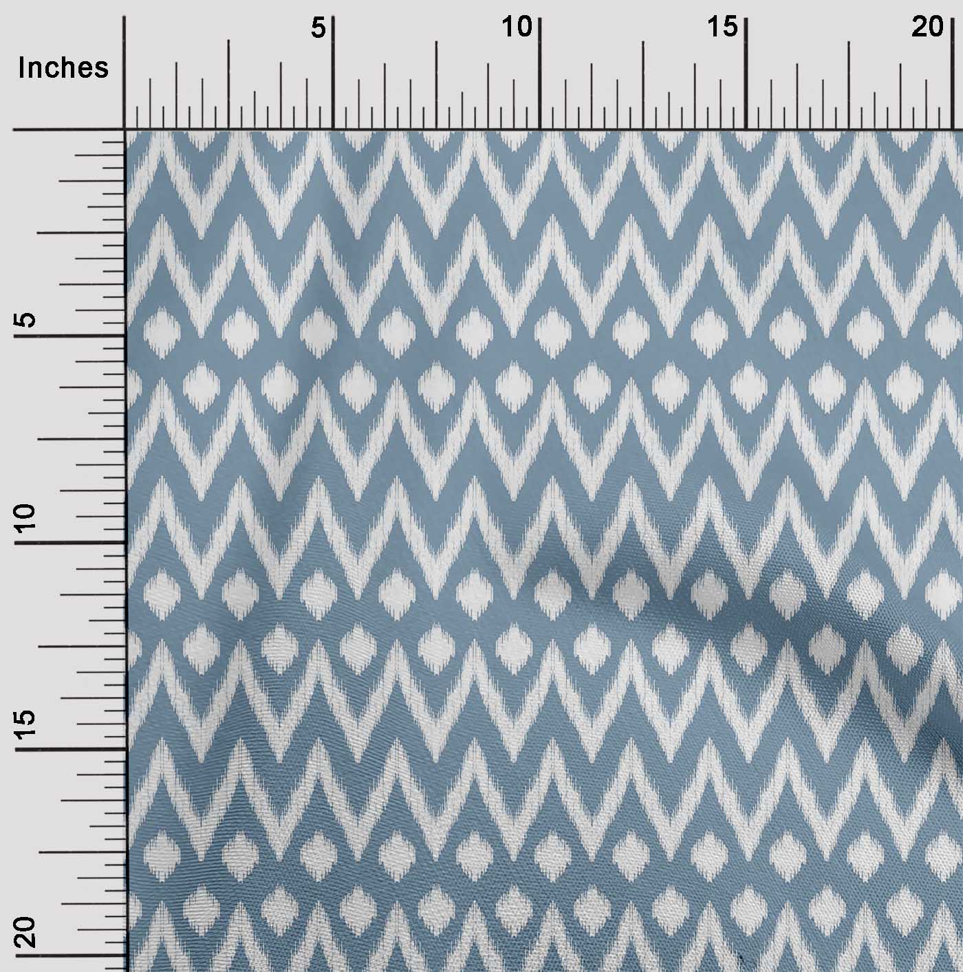 

OneOone Cotton Flex Fabric Chevron Ikat Print Тканина на ярди 40 дюймів завширшки 42 Inch Wide - Viscose Chiffon білий