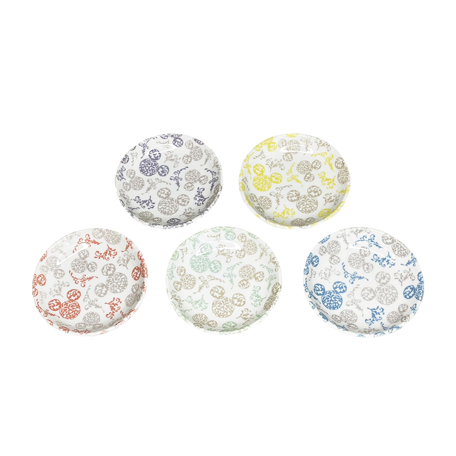 maebata Disney Mickey & Friends Small Plate Set of 5 D-MF77 53297