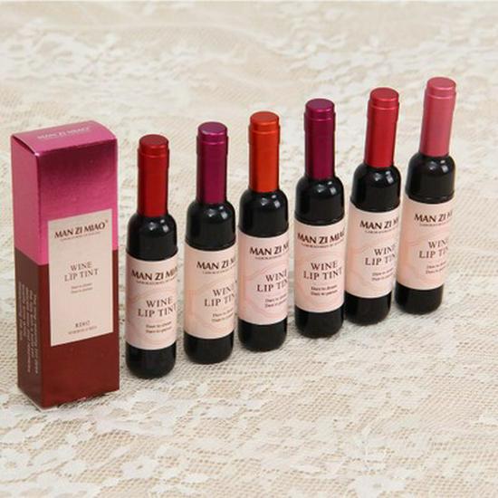 Long-lasting, Non-fading Liquid Lipstick: Red Wine Hue, Non-stick