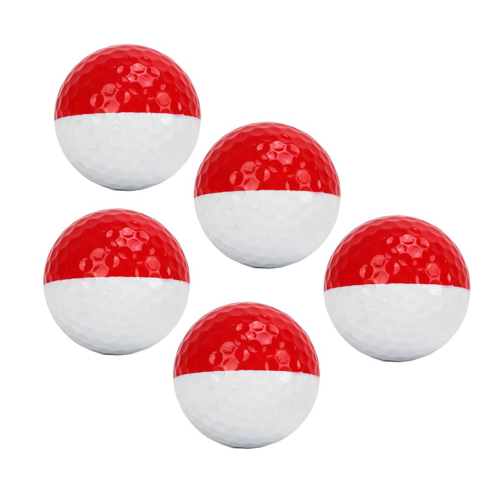 5pcs Golf Sports Training Balls 2 Color Golf Putting Practice Ball Set Double Layer Golf Gift Ball