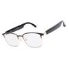Smart Bluetooth Glasses Built In Microphone and Speaker Voice Control Smart Wireless Sunglasses for Outdoor Gold