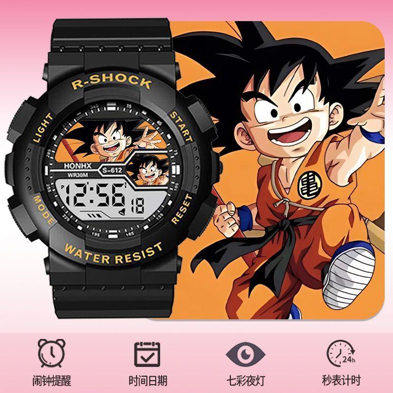 Orologi Y2K Son Goku Saiya-Jin Anime Dragon Ball Wen Orologi da Polso Sportivi Orologi Digitali Orologio da Polso Impermeabile Orologio Elettronico