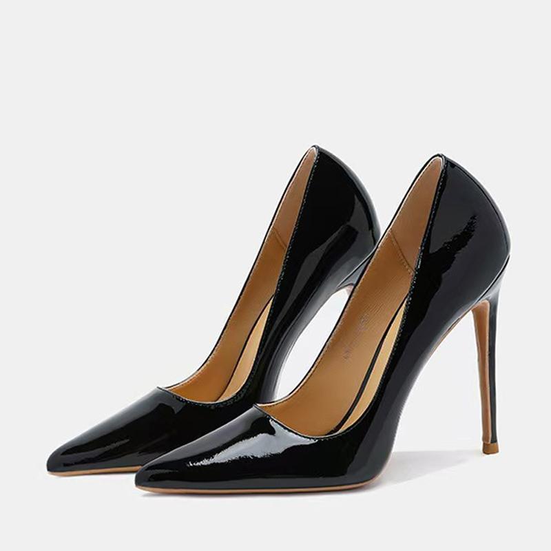 

Модные Liyke Винно-красные Лакированные Классические Туфли на Высоком Каблуке для Женщин Свадебные Выпускные Туфли Сексуальный Острый Носок Офисные Женские Туфли Размер 35-46 42