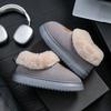 Heel cotton slippers, piled and thickened indoor home warmth in winter, plush cotton shoes