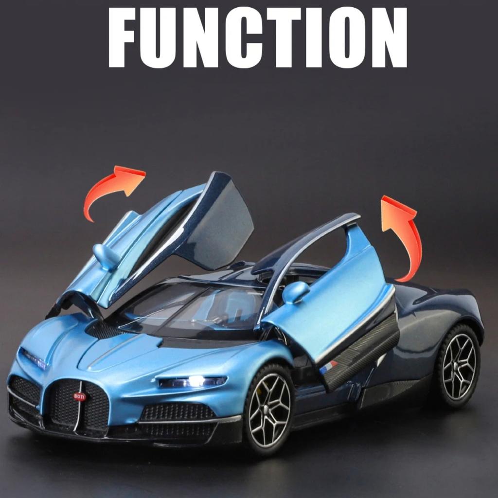 1/32 Scale Bugatti Tourbillon V16 Supercar Alloy Metal Diecast Model Car Home Decoration Trendy Toy Collection Hobbies High Simulation Present