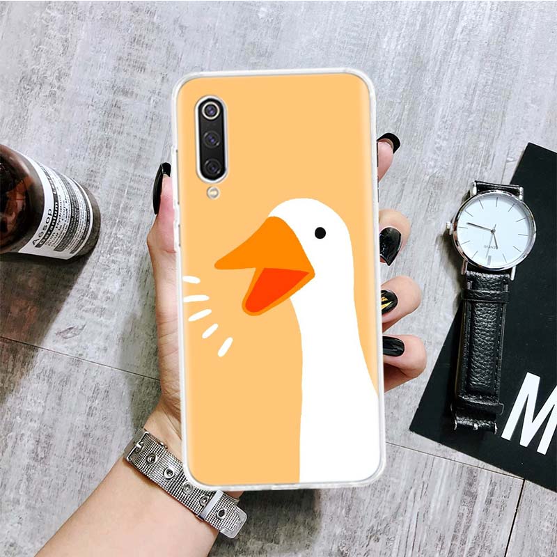 Cartoon Cute Goose Game Phone Case For Xiaomi Poco X3 Nfc F3 M3 F1 Mi Note 10 11 Lite 11T Pro 9 8 CC9 9T 10T 11i A3 A2 A1 Coque