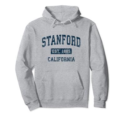 Mikina s kapucí Stanford California CA Vintage Sportovní Design Námořnický Potisk