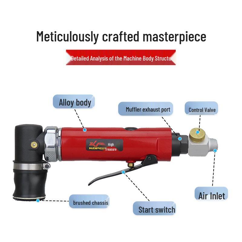 Gaobao 30mm Lightweight Elbow Pneumatic Eccentric Sander Polisher