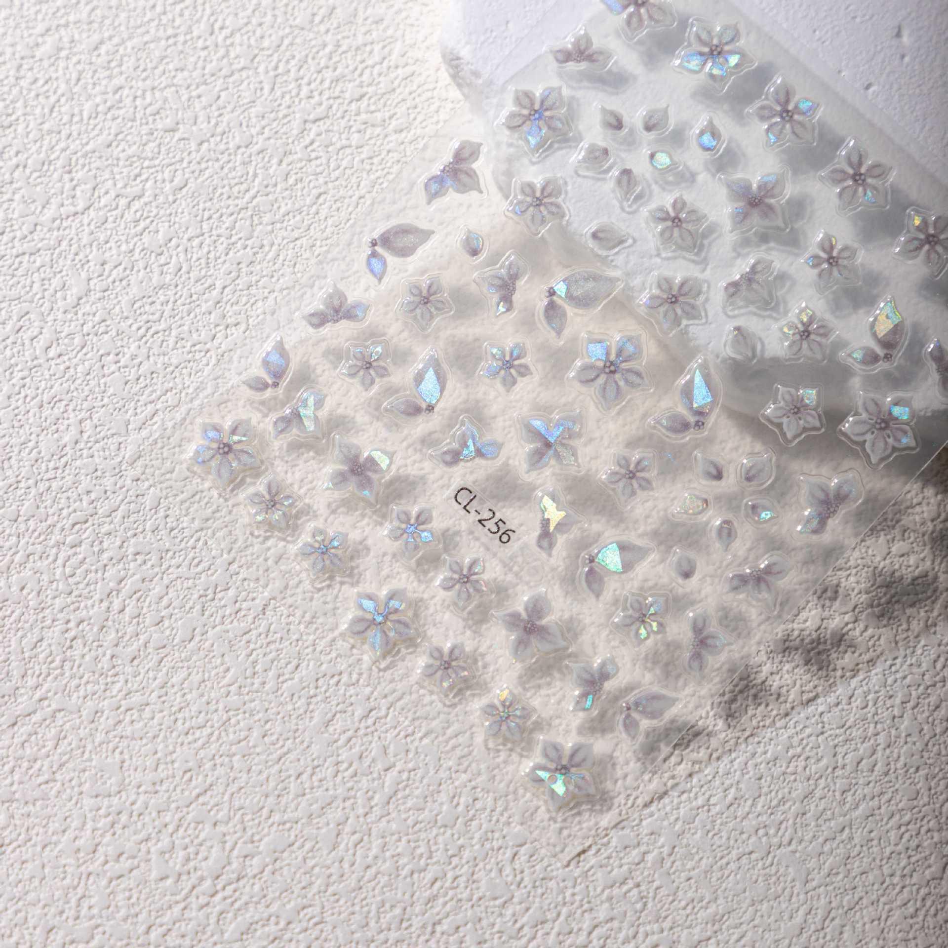 Cyansea Милые Ракушки Ледяные Цветы Наклейки для Маникюра - Новый Самоклеящийся Рельефный Дизайн CL-256