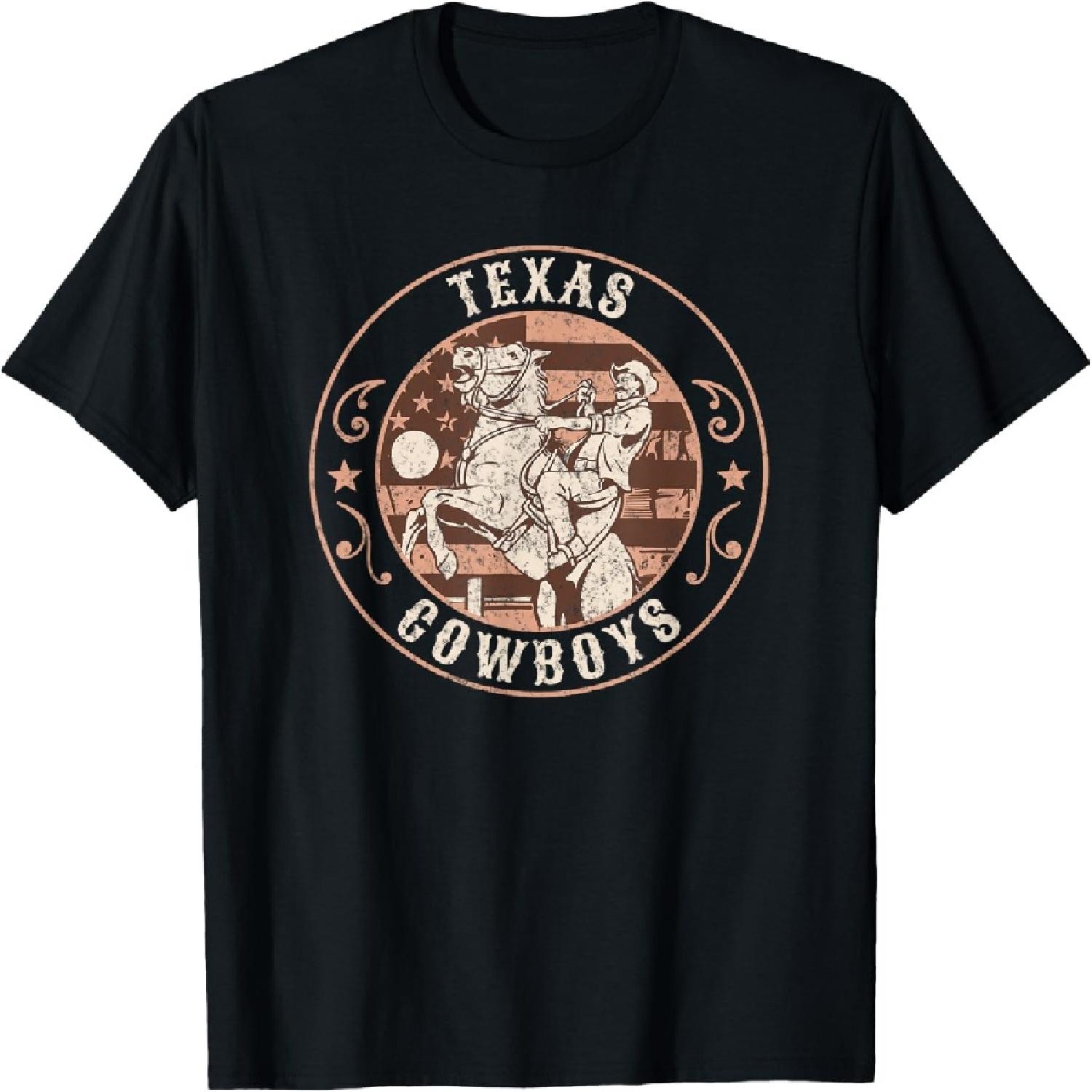

Horse and Cowboy Graphic Design T-Shirt XXXXXL різнокольоровий