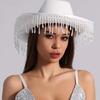 Fringed Drop Cowboy Hat Music Festival Hat Birthday Party Headwear Beach Sun Hat