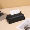 PU Leather Tissue Box Cover Rectangular Soft Surface Durable Construction for Home Office Car Use Easy Refill Design with Protective Bottom Base