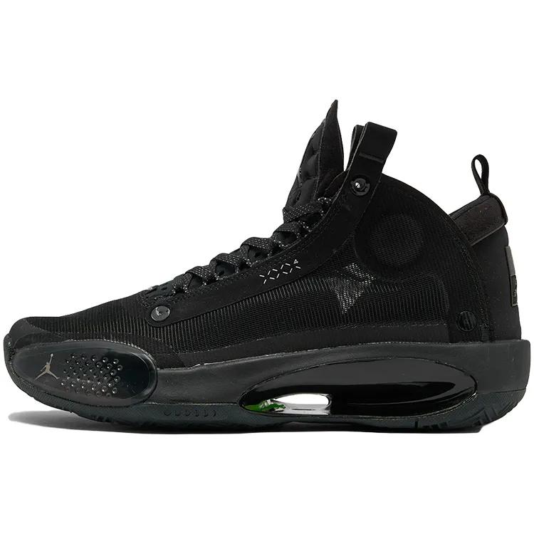 Air Jordan 34 'Black Cat' (Unisex) Black / Dark / Smoke Grey / Electric Green Basketball Shoes AR3240 003