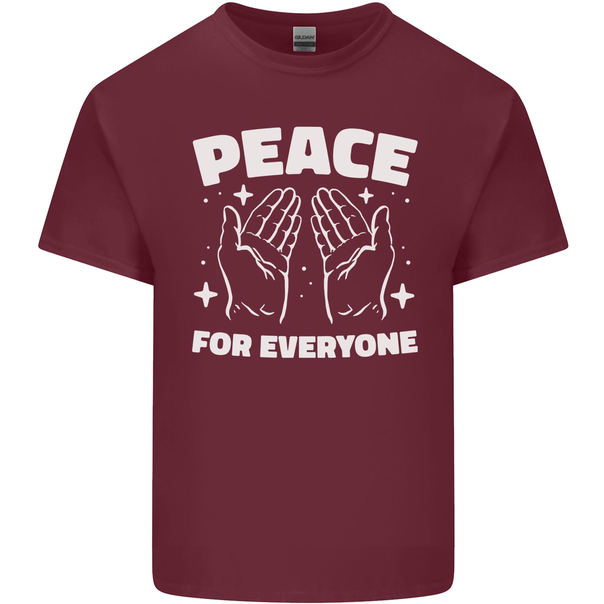 Peace for Everyone AntiWar Love Freedom Unisexs Light Cotton TShirt S