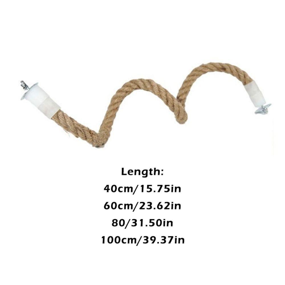 Con Ventosas Percha para Loro Bricolaje Flexible Escalada de Pájaros Cuerda de Lino Soporte de Percha para Pájaros Hogar