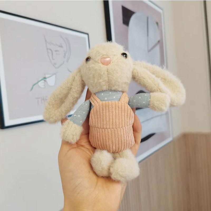 

Charming Animal Plush Keychain Featuring A Large Eared Bunny In Soft Colors Kids For рожевий