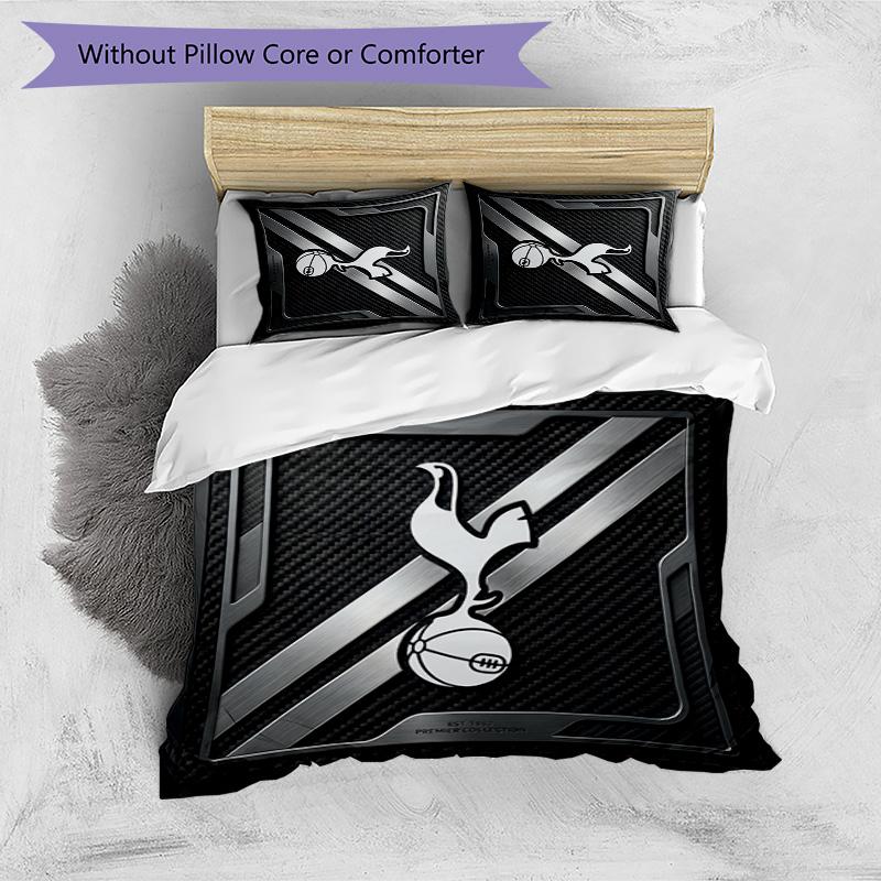 Tottenham Hotspur Pattern Printed 3PCS Bedding Set Soft Skin-Friendly Washable Duvet Cover & Pillowcases Set All Season Bedroom