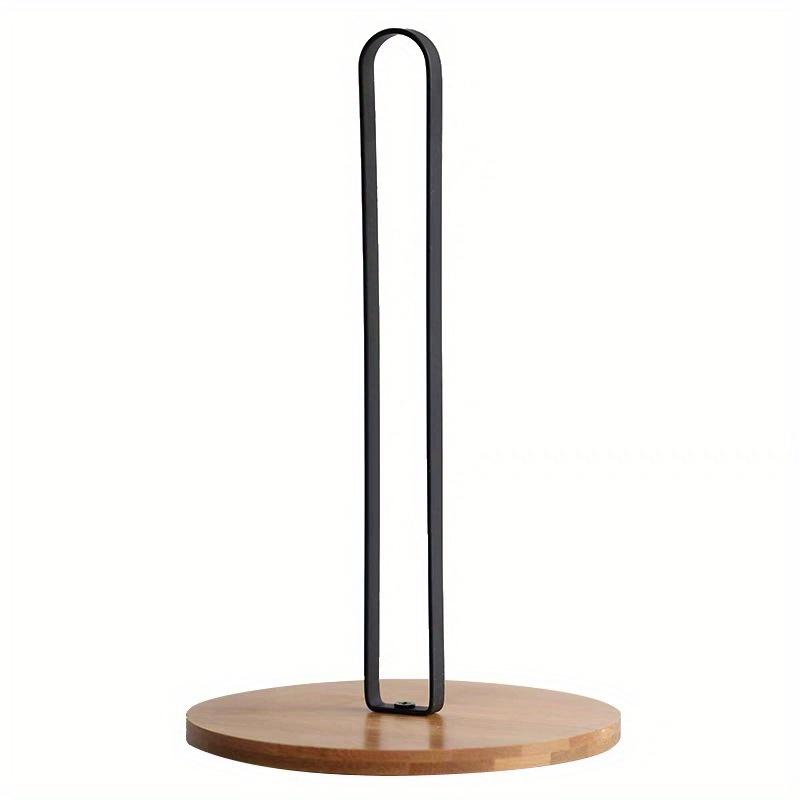 

1 шт. Деревянный держатель для бумаги, кухонная организация, отдельно стоящий держатель для салфеток для кухни, ванной комнаты чёрный