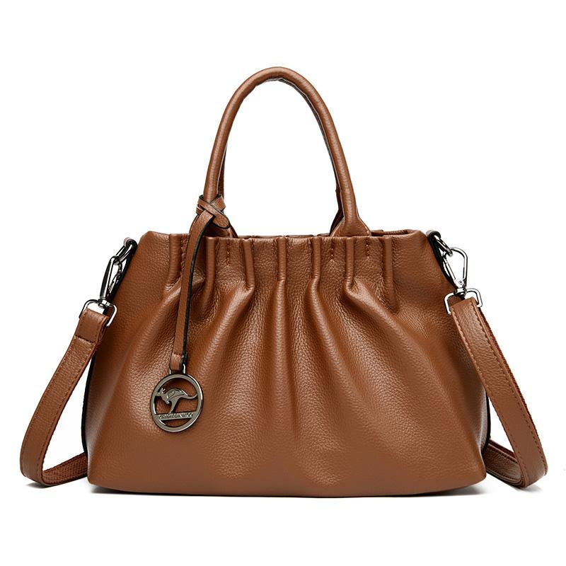 

Мягкие кожаные сумки через плечо для женщин, сумки через плечо большой вместимости