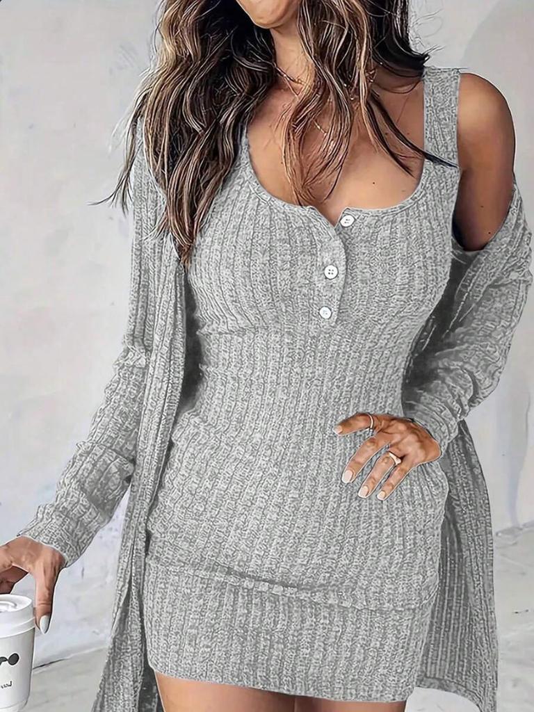 Autumn and winter models, dress jacket two-piece set, sexy slim-fitting solid-color pit strip vest skirt women's clothing