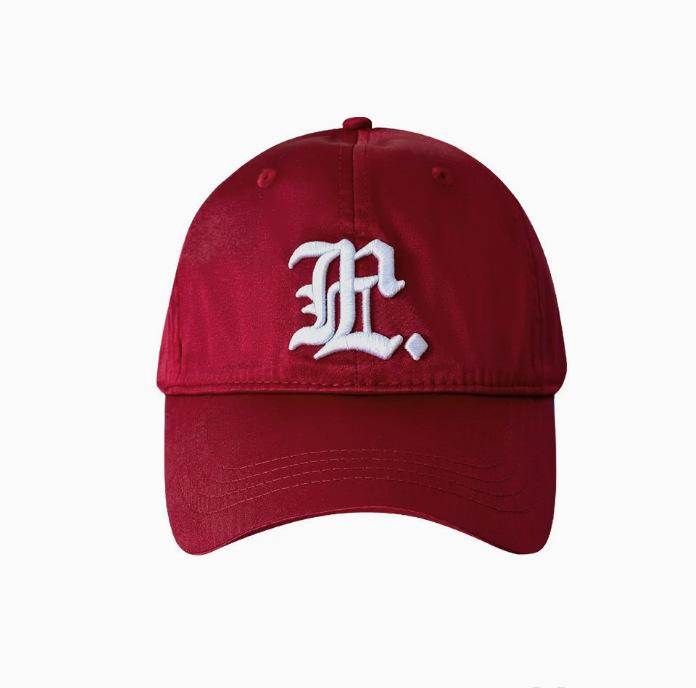 Korean Fashion Simple And Versatile Embroidery Satin Curved Brim Adjustable Sunshade Peaked Cap Baseball Cap Couple Tide