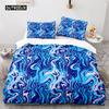 Colorful Marble Printed Pattern Bedspread Cover Package Microfiber Geometric Art Abstract Bed Cover Package King Dimension Queen Size For Girls Kids
