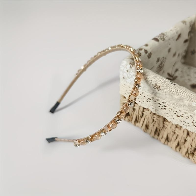 3 retro Hong Kong-style crystal hairbands. Exquisite and elegant, practical for face washing and daily wear.