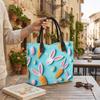 Easter Rabbit Printed Canvas Tote Bag Casual Large Capacity Daily Handbag
