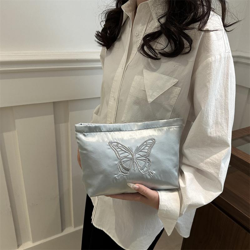 Butterfly Cosmetic Bag Large Capacity Skin Care Products Jacquard Storage Bag Going Out Portable Wash Bag Travel Liner Bag