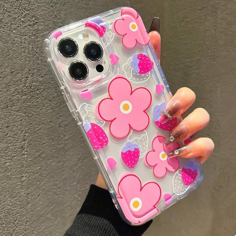 Flower Summer Pink Floral Phone Case for  Redmi Note 13 12 11 Pro Plus 5G 12S 11S 10S 9 10 TPU Shockproof Airbag Cover