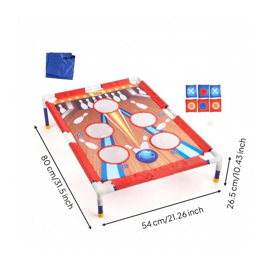 All-Inclusive Circle Toss Game with Portable Bean Bag Board Stable Toy