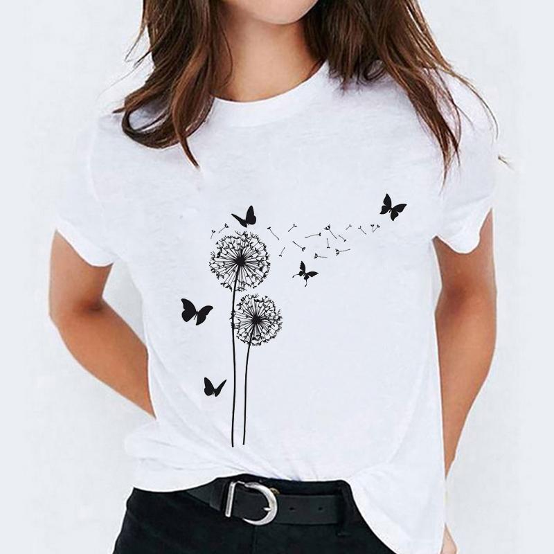 Graphic Women T Shirt Pineapple Watercolor Cartoon Short Sleeve Print Top Femme Tshirt Harajuku O-Neck Casual Ladies Tee Clothes