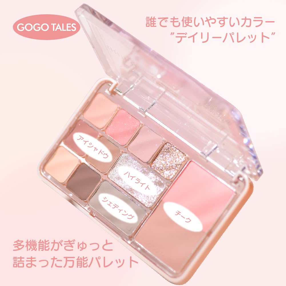 GOGO TALES Flutter Multicolor Palette (01 Soft Pink) Multicolor Eyeshadow, Highlighter, Shading, Blush, Under-eye Makeup, Multifunctional Multicolor