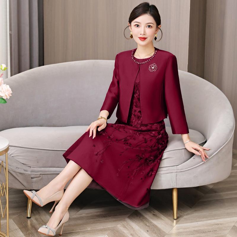 YQWL5663 Mother-in-law Winter Wedding Formal Dress and Jacket Set 2025