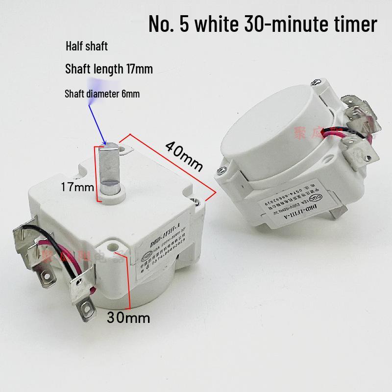 Universal Mechanical Timer Switch for Electric Oven, Pressure Cooker, Rice Cooker (30/60/90 Min, Half/Round Shaft)