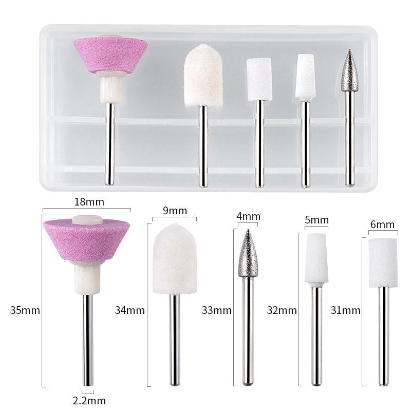 Tungsten Steel Nail Polishing Head Electric Sander Polishing Head Brush Emery Polishing Head Tool Matte Durable