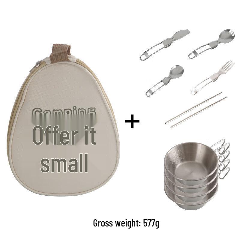 Outdoor Sierra Bowl & Utensil Set 4 x 12cm