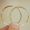 18K Gold Plated Große Creolen 1,4 Zoll Geometrisches Design Schmuck für Schönheitswettbewerbe für Damen