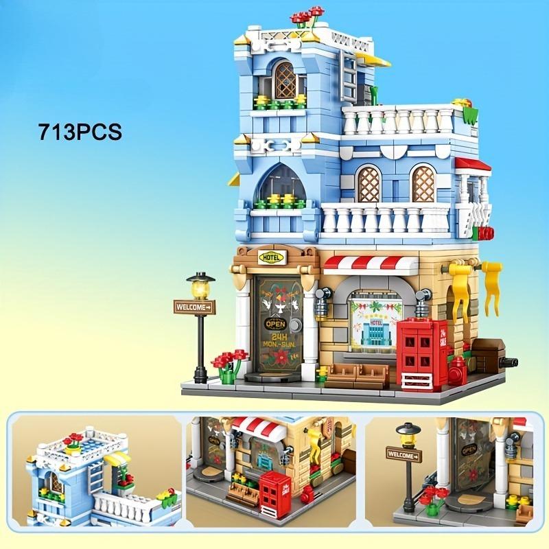 City Shop Street View Building Blocks Kit Brick Mini Blocks Construction Toys Architecture House Store Model Idea Gifts