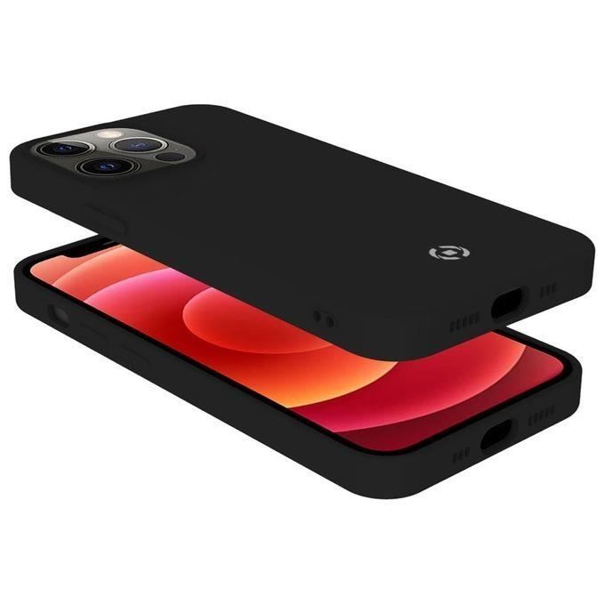 Coque - celly - iphone 13 pro - noir - chrome - protection contre les chocs