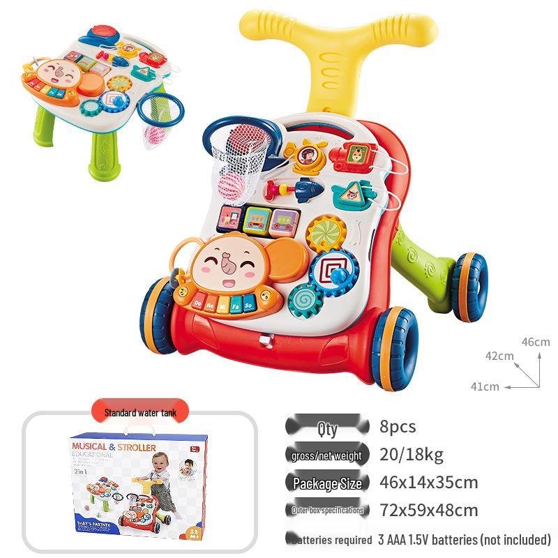 

Интерактивная игрушка-ходунки для малышей с музыкой, 6-18 месяцев, конструкция против опрокидывания