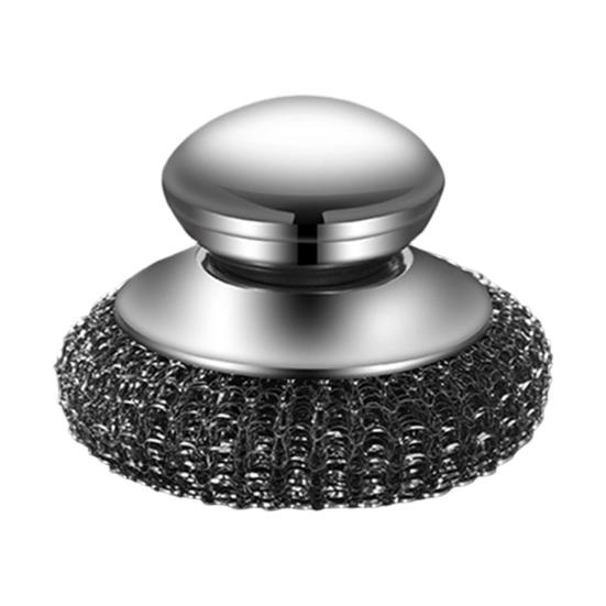 Replacement Brush Head Tool Stainless Steel Pot Brush, with Detachable Head, Ergonomic Handle Scrubbing Wire Dish Scrubber, for Kitchen Pots Small
