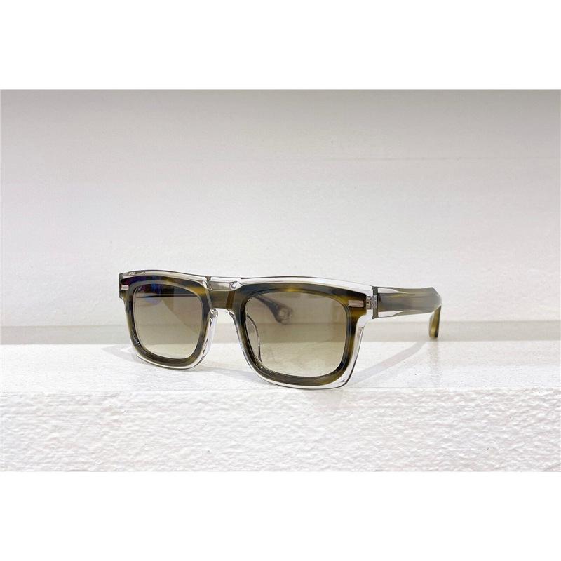 Unisex Retro Double-Color Square Frame Acetate Sunglasses with Myopia Option & UV Protection Standard