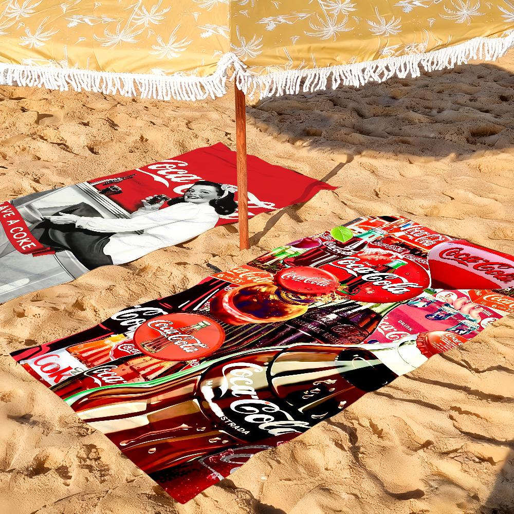 Retro Moda C-Coca-C-Cola Ręcznik Szybkoschnące Ręczniki Plażowe Nadają Się Na Baseny Kemping Joga I Siłownię