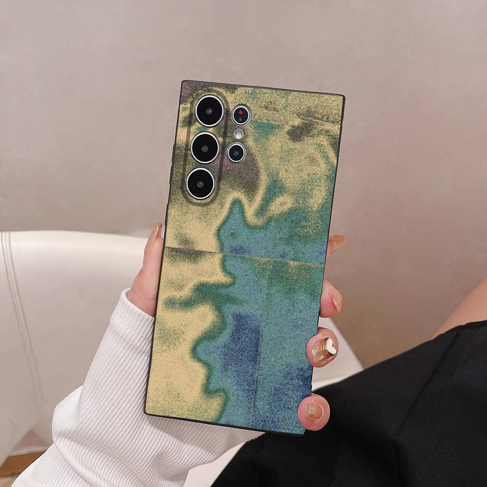 Fashion Abstract Phone Case For Samsung Galaxy S25 S24 S22 S23 Ultra S21 S20 Plus 5G Frosted Non-Slip Full Cover Soft Case