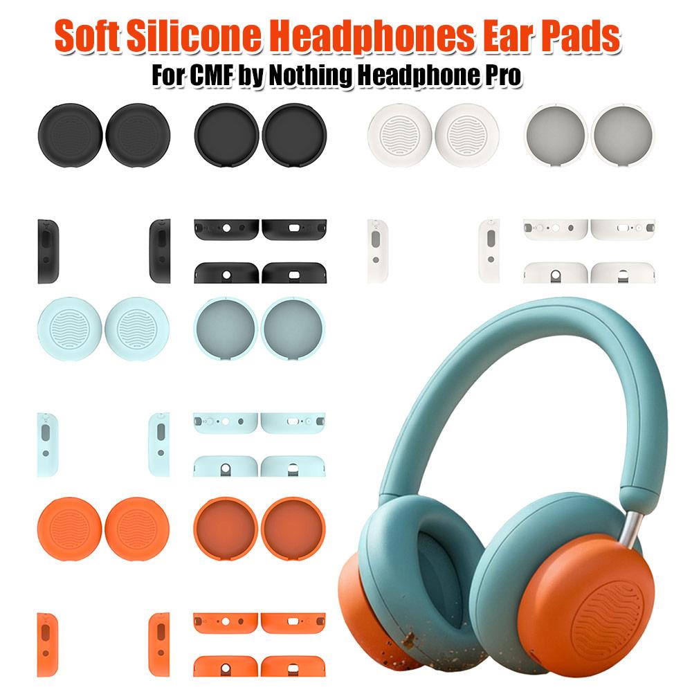 Soft Silicone Headphones Ear Pads Compatible for CMF by Nothing Headphone Pro Skin Friendly Ear Pad Cover Sweatproof Dust-Proof