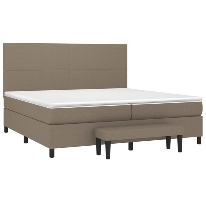 Maison Exclusive - Lattenrost mit Matratze Taupe 200x200 cm Stoff