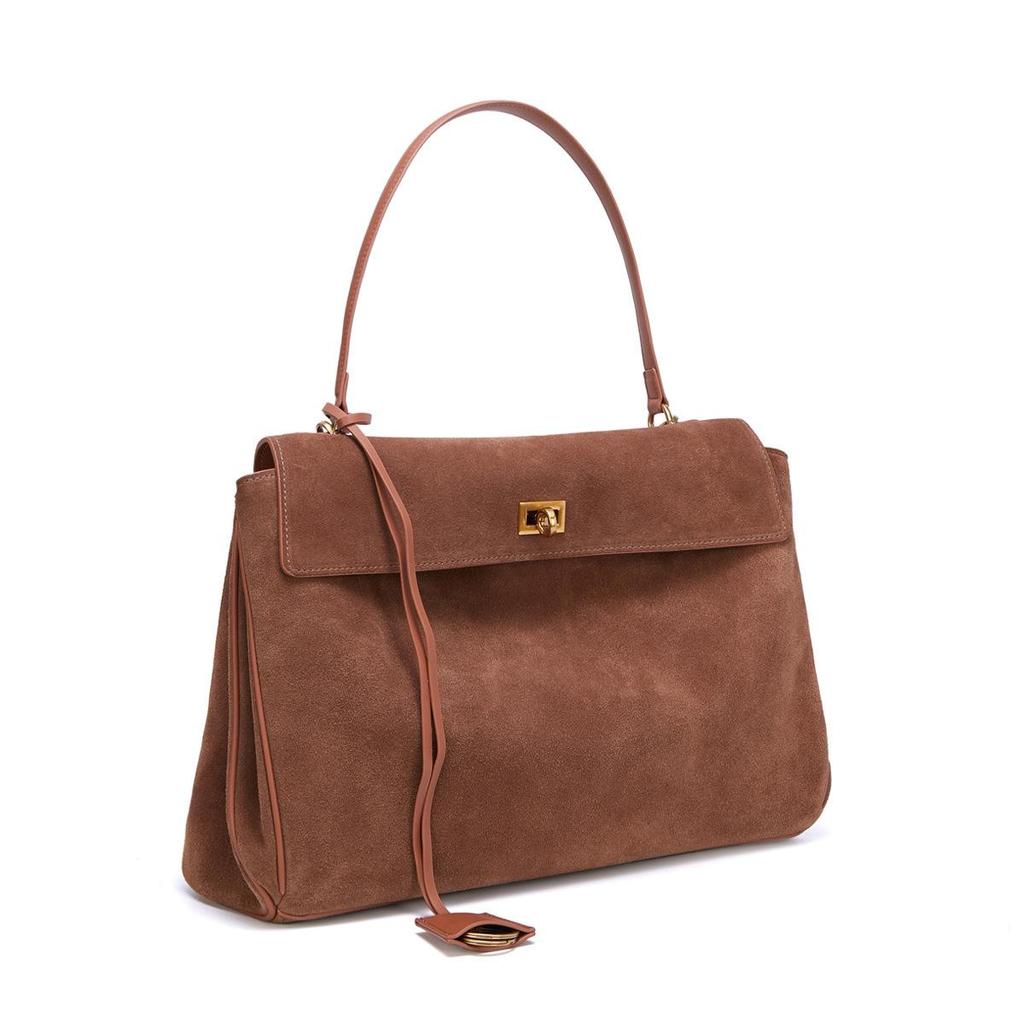 Geantă din Piele Suede Mată Geantă Tote Fashion pentru Navetă Geantă de Umăr Premium cu Capacitate Mare și Închidere