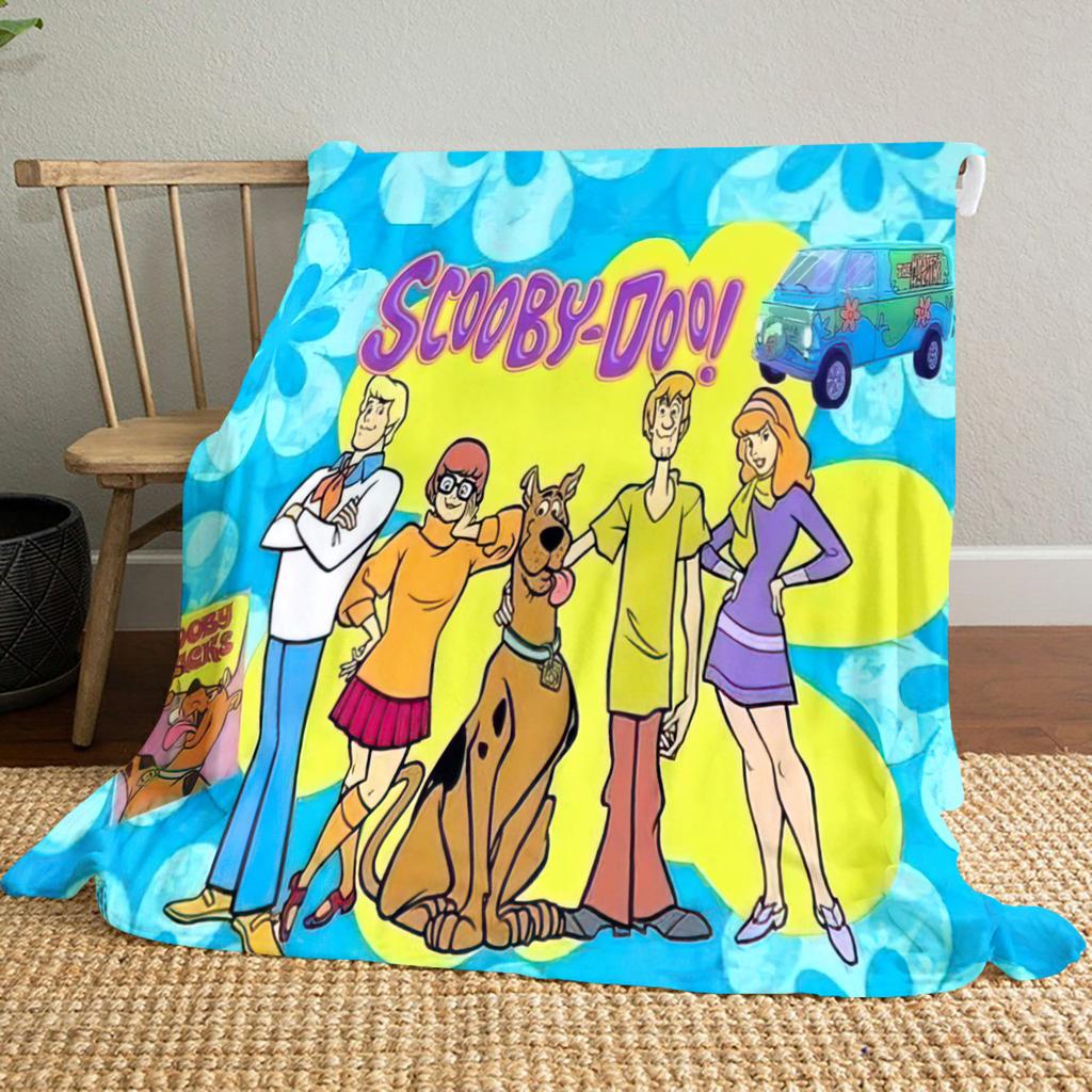 Filme de animação de aventura comédia de fantasia de Halloween Scooby-Doo cobertor macio decoração de casa para cochilo quatro estações quente cobertor Sherpa U10