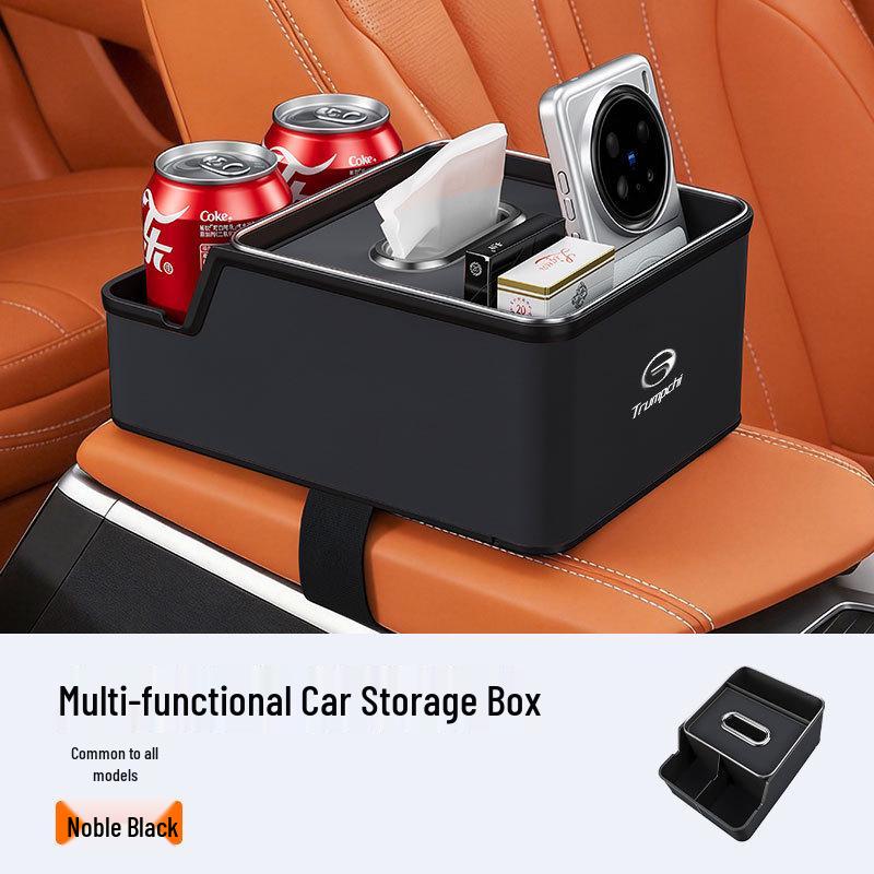 Compatible with Trumpchi Xiangwang S7/S9/M8/Yue7 Car Tissue Box & Cup Holder Armrest Storage